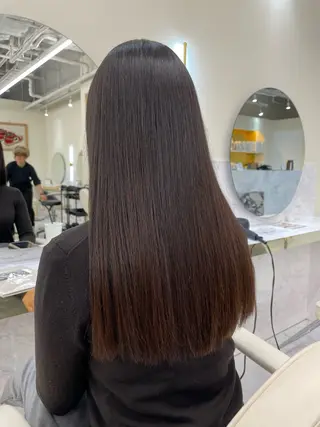 ロング カラー パーマ ヘアアレンジ 髪質改善×レイヤー 🫧松野力也のヘアスタイル