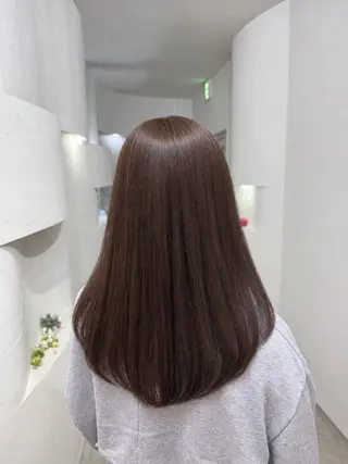 セミロング カラー Hikari／暖色／ ブラウンカラー🤍のヘアスタイル