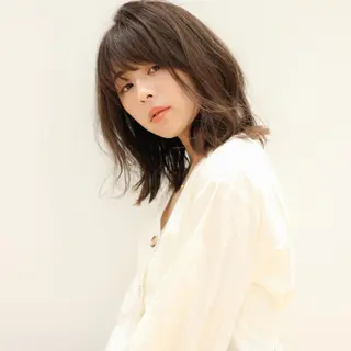 ミディアム カラー パーマ ヘアアレンジ 髪質改善/韓国風 レイヤー/田村祐樹のヘアスタイル