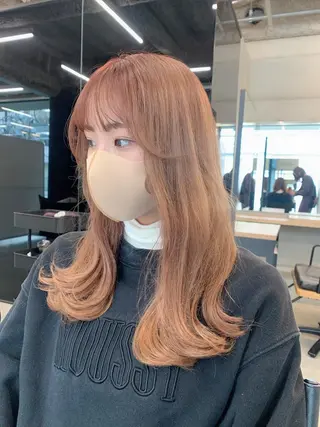 ミディアム カラー 透明感カラー✂︎ /縮毛矯正/YUKAのヘアスタイル