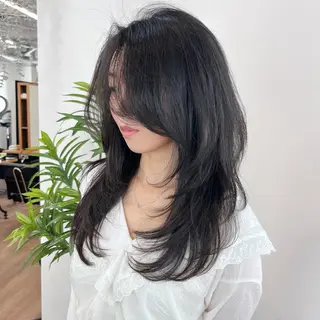 ロング カラー 渋谷レイヤーカット❌ 縮毛矯正専門/武田涼のヘアスタイル