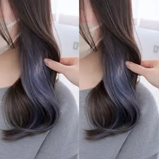 セミロング カラー ハイトーン🎀 暖色系カラー🎀愛美のヘアスタイル