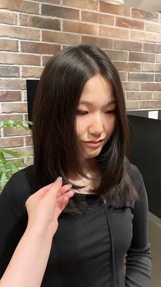 ミディアム カラー 🎀津曲夏希 ボブ レイヤー/顔周りのヘアスタイル