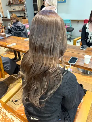 ロング カラー ヘアアレンジ 透明感/ブリーチ/ 髪質改善💛miuのヘアスタイル