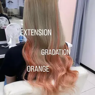 ロング カラー エクステ🩵ブリーチ 韓国ヘア🩵KAEのヘアスタイル