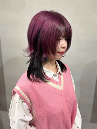 セミロング カラー 柏 デザインカラー/ レイヤー🐣シオリのヘアスタイル