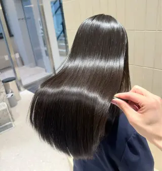 ロング パーマ ヘアアレンジ 縮毛矯正/髪質改善/ ブリーチ毛/木元渓太のヘアスタイル