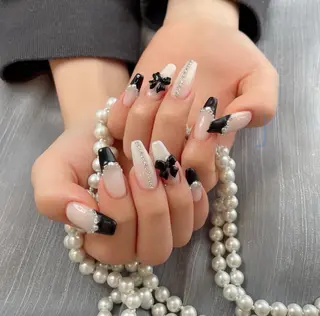 ネイル 🎀kira 長さだし💗モチ最高のネイルデザイン