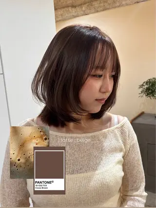 カラー 心美/ブリーチなし 透明感カラーのヘアスタイル