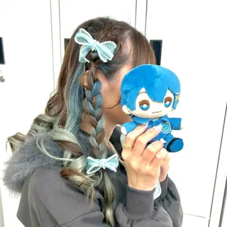 ロング ヘアアレンジ ヘアメ🎀ハイトーン 🩵エクステ🪄しほのヘアスタイル
