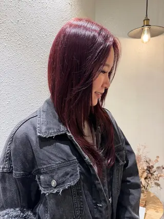 ロング カラー 石川絢佳/ 顔周り×暖色のヘアスタイル