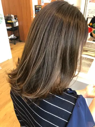 ミディアム カラー 奈良市/尼ヶ辻 谷川和也のヘアスタイル
