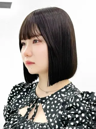 ショート カラー ヘアアレンジ 縮毛矯正🤍 盛れるボブ/ひかりのヘアスタイル