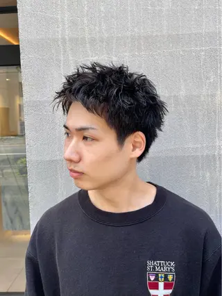 ショート パーマ 【再現性120%】 🔥龍也リュウヤ🔥のヘアスタイル