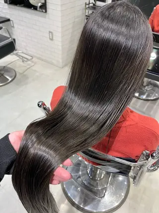 ロング カラー パーマ ヘアアレンジ 透明感カラー✂︎ /縮毛矯正/YUKAのヘアスタイル