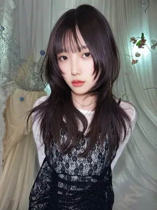 ロング 【ロングウルフカット 姫カット】伊藤裕哉のヘアスタイル