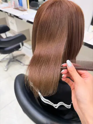 セミロング スパ/カラー/巻き髪 𝐑𝐔𝐍𝐀のヘアスタイル