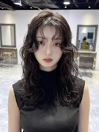 セミロング パーマ特化✨/肥後 有紗のヘアスタイル