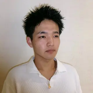 ショート メンズ 希佳/ スパイキー ハイトーンのヘアスタイル