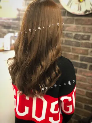 ロング カラー パーマ ✖️リーアキト LEEAKITO✖️のヘアスタイル