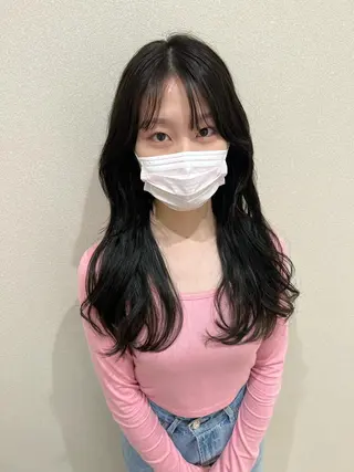 ロング カラー 外国人対応 佐久間のヘアスタイル