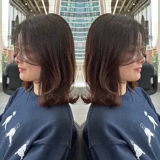 セミロング 岸田 悠佑のヘアスタイル