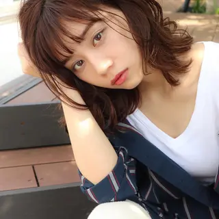 ミディアム ✨ブリーチマスター✨ オクヤマヨウスケのヘアスタイル