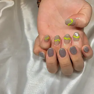 ショート カラー パーマ ヘアアレンジ メンズ キッズ ネイル マツエク・マツパ el. by Aoのネイルデザイン