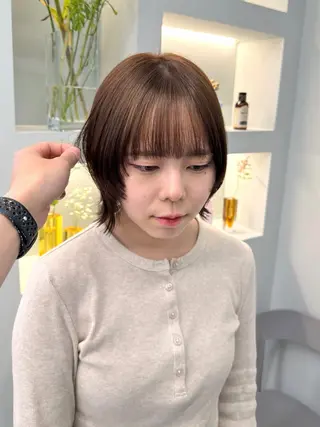 ショート カラー 挟間  直人のヘアスタイル