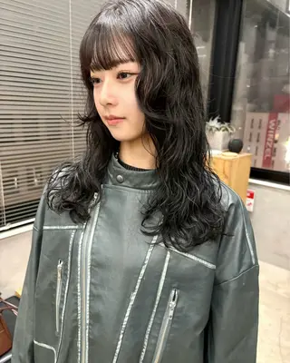 ミディアム カラー パーマ tetohair 森田浩平のヘアスタイル