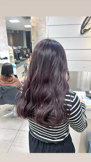 ロング レイヤー/艶髪カラー 森本くるみのヘアスタイル