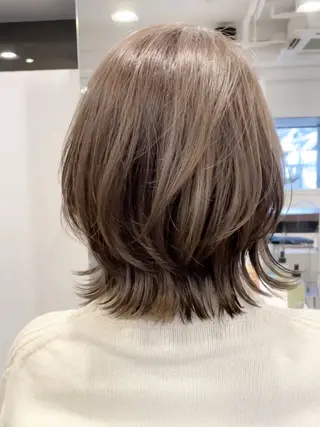 ミディアム カラー 髪質改善カラー ショートボブ専門のヘアスタイル