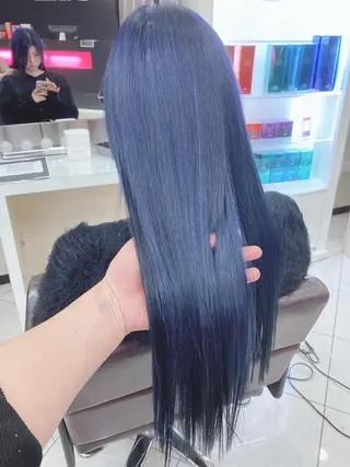 ロング ヘアアレンジ カラー エクステ MORI エクステMARIKAのヘアスタイル