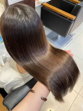 セミロング 🤎韓国ヘア ベージュ まゆか🤎のヘアスタイル