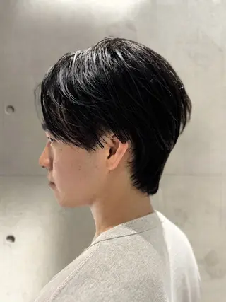 ショート まさとレイヤーカット 透け感カラー/心斎橋のヘアスタイル