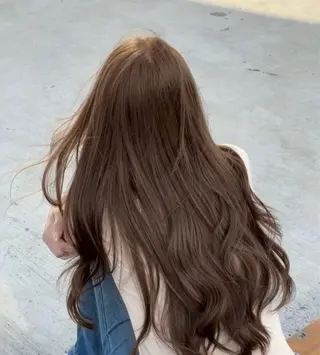 カラー ブリーチなし 透明感カラーのヘアスタイル