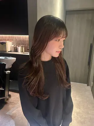 ロング 山本 夏樹のヘアスタイル