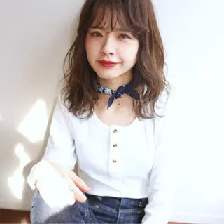 ミディアム パーマ 似合わせカット/ 髪質改善🌼MAKIのヘアスタイル
