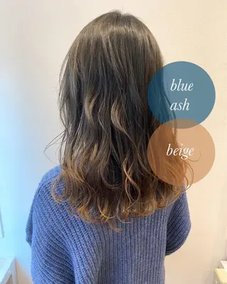 セミロング カラー 【ツヤ髪カラー】本郷 星音のヘアスタイル