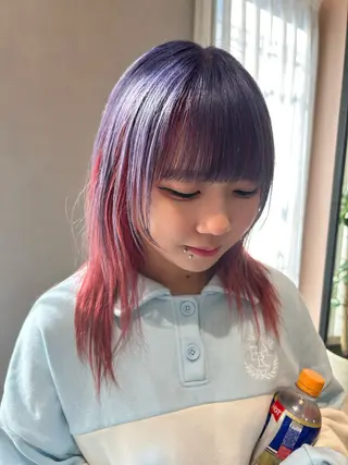 ロング カラー hubhair レイヤー/透明感のヘアスタイル