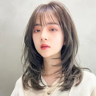 セミロング カラー パーマ ヘアアレンジ メンズ キッズ ネイル マツエク・マツパ アイブロウ 丁寧なカウンセリング 🌿Chiemi🌿のヘアスタイル