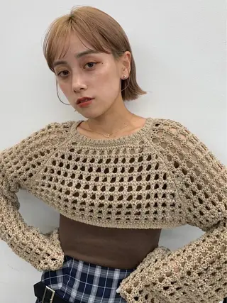 ショート カラー 夢 菜のヘアスタイル