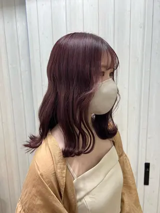 セミロング あおい/透明感 ハイトーン 似合わせのヘアスタイル