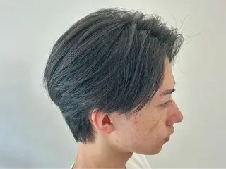 ショート センターパート 韓国ヘア・綾也のヘアスタイル