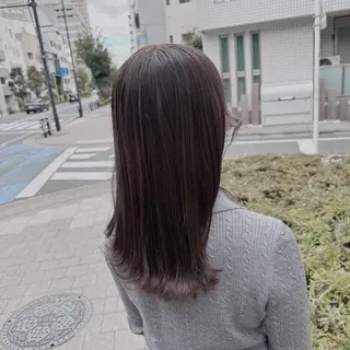 セミロング カラー ヘアアレンジ ダブルカラー｜ なおき｜池袋美容師のヘアスタイル