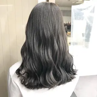 セミロング カラー パーマ ヘアアレンジ メンズ キッズ ネイル マツエク・マツパ 上品＆韓国風 🥀海心🥀のヘアスタイル