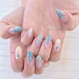 ネイル モチの良さ◉ フィルインネイル♡のネイルデザイン