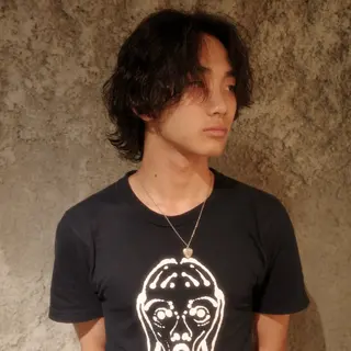 ミディアム パーマ メンズ 永井駿祐【平尾 薬院】メンズカットのヘアスタイル