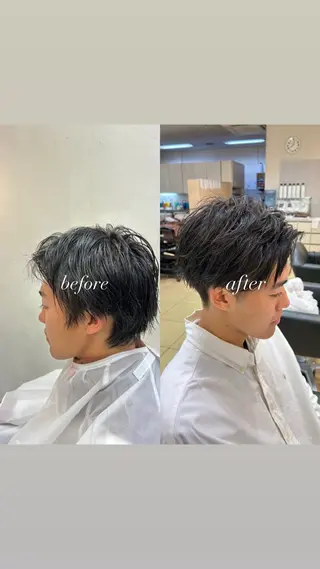 ショート メンズ 透明感カラー／ 艶髪／たなべだいのヘアスタイル