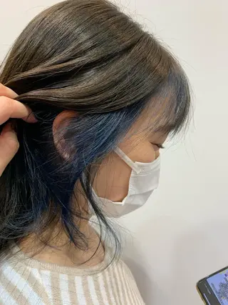セミロング REONA🪽✨薬院 レイヤーカット🫧のヘアスタイル